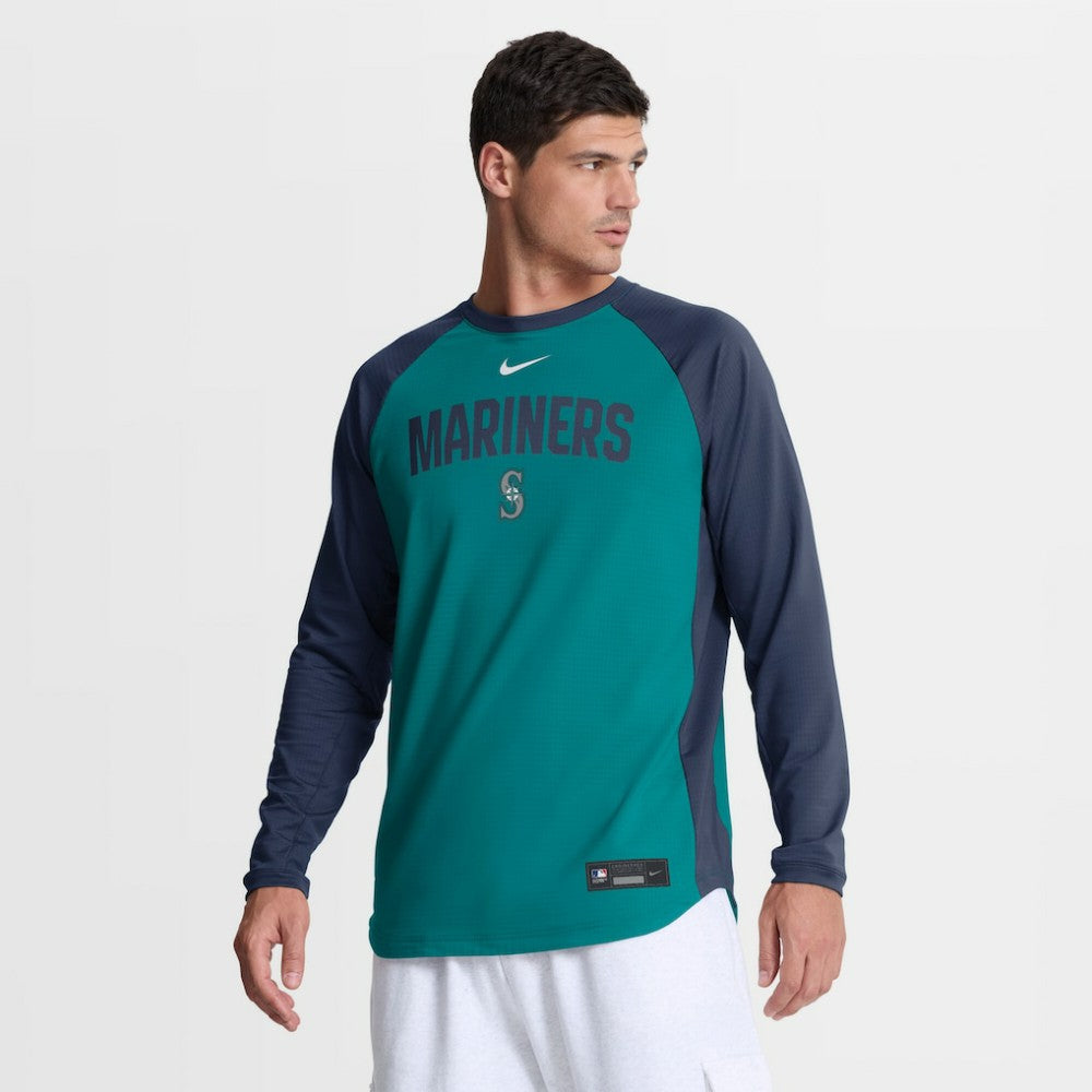 Seattle Mariners Nike Authentic Collection Raglan Dri-FIT Sweatshirt for sale
