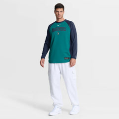 Seattle Mariners Nike Authentic Collection Raglan Dri-FIT Sweatshirt for sale