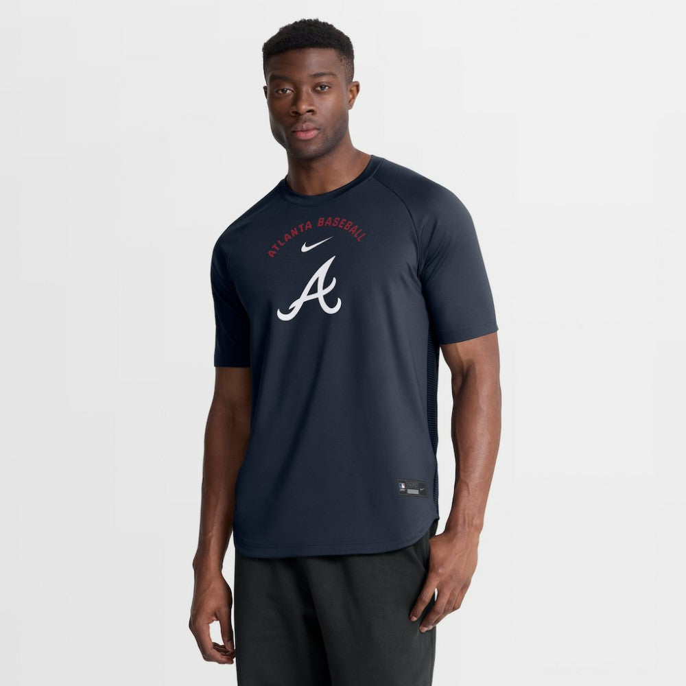 Atlanta Braves Nike Authentic Collection Batting Practice Pre-Game Raglan Dri-FIT Top discount
