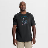 Miami Marlins Nike Authentic Collection Batting Practice Pre-Game Raglan Dri-FIT Top Lifestyle