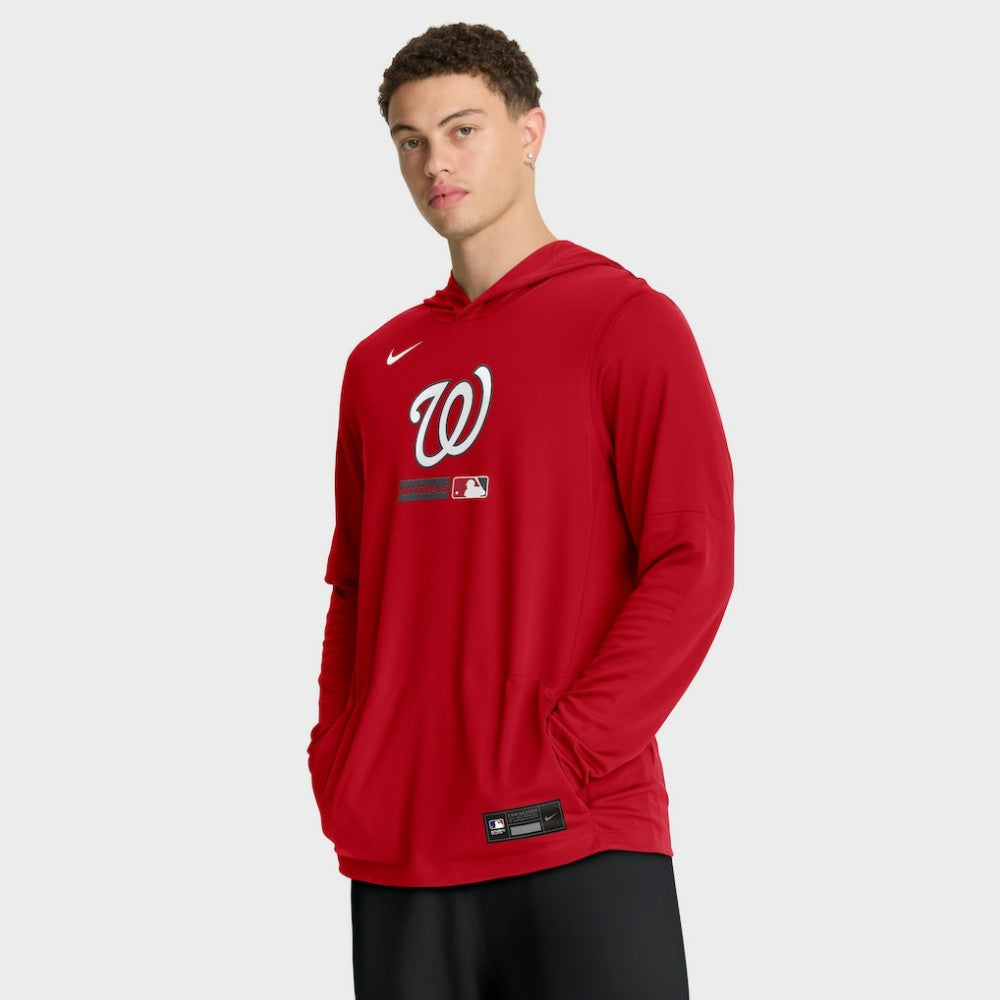 Washington Nationals Nike Authentic Collection Dri-FIT Long Sleeve Hooded T-Shirt Lifestyle