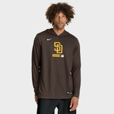 San Diego Padres Nike Authentic Collection Dri-FIT Long Sleeve Hooded T-Shirt for sale