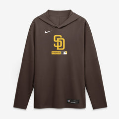 San Diego Padres Nike Authentic Collection Dri-FIT Long Sleeve Hooded T-Shirt for sale