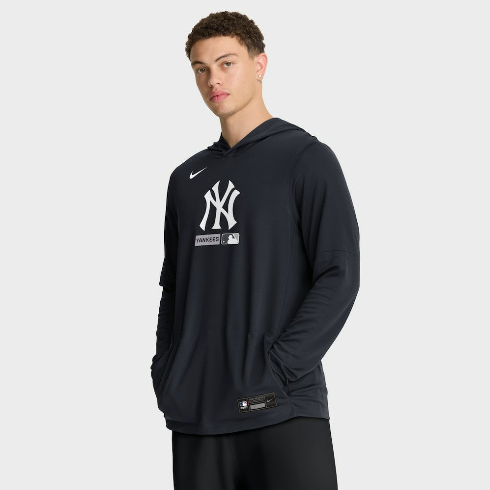New York Yankees Nike Authentic Collection Dri-FIT Long Sleeve Hooded T-Shirt Clearance
