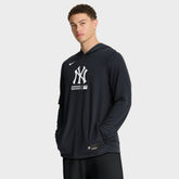 New York Yankees Nike Authentic Collection Dri-FIT Long Sleeve Hooded T-Shirt Clearance