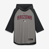 Arizona Diamondbacks Nike Authentic Collection Flux Dri-FIT Raglan 3/4-Sleeve Hooded T-Shirt Near Me