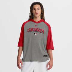 Cincinnati Reds Nike Authentic Collection Flux Dri-FIT Raglan 3/4-Sleeve Hooded T-Shirt Online