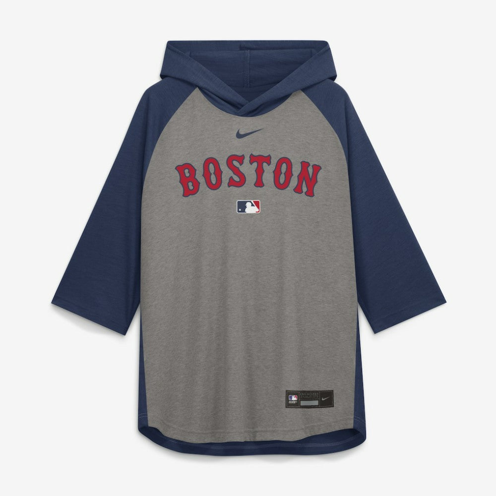 Boston Red Sox Nike Authentic Collection Flux Dri-FIT Raglan 3/4-Sleeve Hooded T-Shirt discount
