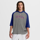 Texas Rangers Nike Authentic Collection Flux Dri-FIT Raglan 3/4-Sleeve Hooded T-Shirt for sale