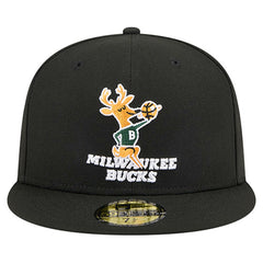 New Era - Milwaukee Bucks Core Logo 59FIFTY Fitted Hat - Black