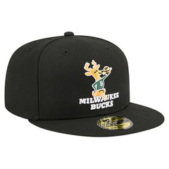 New Era - Milwaukee Bucks Core Logo 59FIFTY Fitted Hat - Black