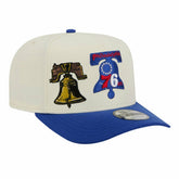 New Era - Philadelphia 76ers Illustrated Mascot 2-Toned Pre-Curved A-Frame 9FIFTY Adjustable Hat - Cream