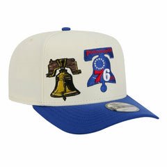 New Era - Philadelphia 76ers Illustrated Mascot 2-Toned Pre-Curved A-Frame 9FIFTY Adjustable Hat - Cream
