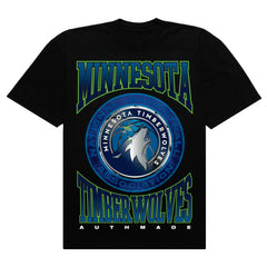 NBA - Minnesota Timberwolves Authmade Vintage Metal Premium Heavyweight T-Shirt - Black