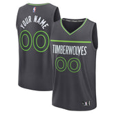 Fanatics - Minnesota Timberwolves Fastbreak Custom Jersey - Statement Edition - Anthracite