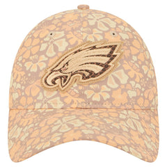 Philadelphia Eagles New Era Women's Floral 9TWENTY Adjustable Hat Tan - NFL