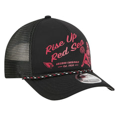 Arizona Cardinals New Era Gas Station 9FORTY A-Frame M-Crown Adjustable Trucker Hat Black - NFL
