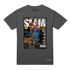 Mitchell & Ness - Jeremy Lin New York Knicks NBA Slam Cover T-Shirt - Gray