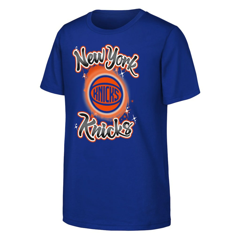 NBA - New York Knicks Outerstuff Youth Air Brush T-Shirt - Blue