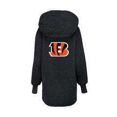 Cincinnati Bengals Jill Martin Women's Oversized Hooded Lounger Black - NFL
