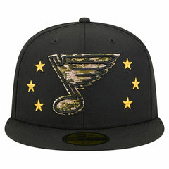 St. Louis Blues - New Era Military Appreciation Digital Camo Stars 59FIFTY Fitted Hat Black