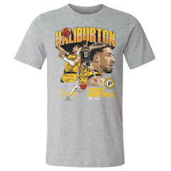 NBA - Tyrese Haliburton Indiana Pacers 500 Level Collage T-Shirt - Heather Gray