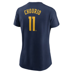 Jackson Chourio Milwaukee Brewers Nike Women's Cooperstown Collection Fuse Name & Number T-Shirt On Sale