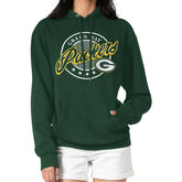Green Bay Packers G-III 4Her by Carl Banks Women's Pinstripe Circle Fleece Pullover Hoodie Green - NFL