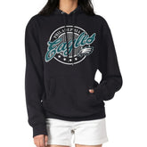Philadelphia Eagles G-III 4Her by Carl Banks Women's Pinstripe Circle Fleece Pullover Hoodie Black - NFL