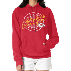 Kansas City Chiefs G-III 4Her by Carl Banks Women's Pinstripe Circle Fleece Pullover Hoodie Red - NFL