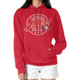 San Francisco 49ers G-III 4Her by Carl Banks Women's Pinstripe Circle Fleece Pullover Hoodie Scarlet - NFL