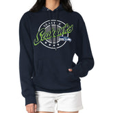 Seattle Seahawks G-III 4Her by Carl Banks Women's Pinstripe Circle Fleece Pullover Hoodie College Navy - NFL