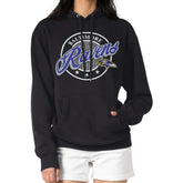 Baltimore Ravens G-III 4Her by Carl Banks Women's Pinstripe Circle Fleece Pullover Hoodie Black - NFL