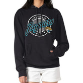 Jacksonville Jaguars G-III 4Her by Carl Banks Women's Pinstripe Circle Fleece Pullover Hoodie Black - NFL