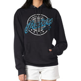 Carolina Panthers G-III 4Her by Carl Banks Women's Pinstripe Circle Fleece Pullover Hoodie Black - NFL