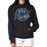 Detroit Lions G-III 4Her by Carl Banks Women's Pinstripe Circle Fleece Pullover Hoodie Black - NFL