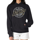 New Orleans Saints G-III 4Her by Carl Banks Women's Pinstripe Circle Fleece Pullover Hoodie Black - NFL