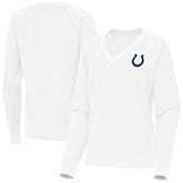 Indianapolis Colts Antigua Women's Varsity Tri-Blend V-Neck Long Sleeve T-Shirt White - NFL