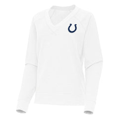 Indianapolis Colts Antigua Women's Varsity Tri-Blend V-Neck Long Sleeve T-Shirt White - NFL