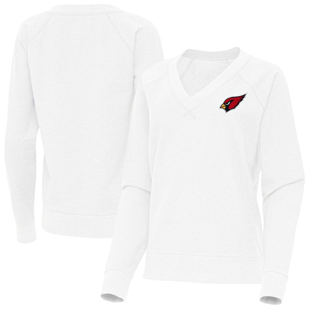 Arizona Cardinals Antigua Women's Varsity Tri-Blend V-Neck Long Sleeve T-Shirt White - NFL