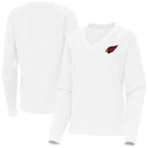 Arizona Cardinals Antigua Women's Varsity Tri-Blend V-Neck Long Sleeve T-Shirt White - NFL