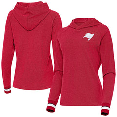 Tampa Bay Buccaneers Antigua Women's Trek Raglan Pullover Hoodie Red - NFL