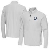 Indianapolis Colts Antigua Step Up Quarter-Zip Pullover Gray - NFL