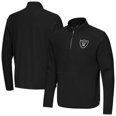 Las Vegas Raiders Antigua Step Up Quarter-Zip Pullover Black - NFL