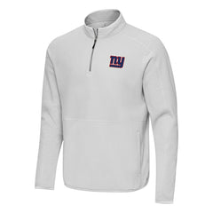 New York Giants Antigua Step Up Quarter-Zip Pullover Gray - NFL