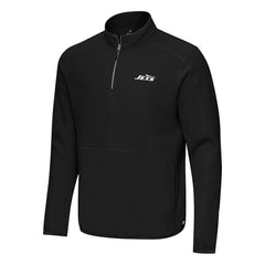 New York Jets Antigua Step Up Quarter-Zip Pullover Black - NFL