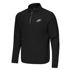 Philadelphia Eagles Antigua Step Up Quarter-Zip Pullover Black - NFL