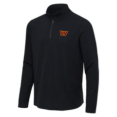 Washington Commanders Antigua Sync Tri-Blend Quarter-Zip Pullover Heather Black - NFL