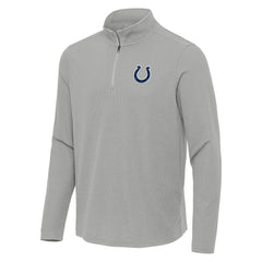 Indianapolis Colts Antigua Sync Tri-Blend Quarter-Zip Pullover Heather Gray - NFL