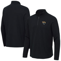 Jacksonville Jaguars Antigua Sync Tri-Blend Quarter-Zip Pullover Heather Black - NFL